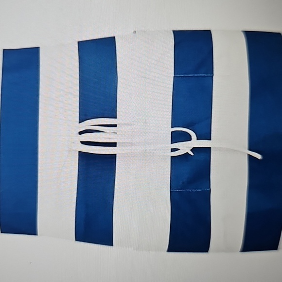 NWT Hesxuno Blue and White Striped Sleeveless A Line SWIM Midi Dress/Coverup XL - Picture 5 of 8